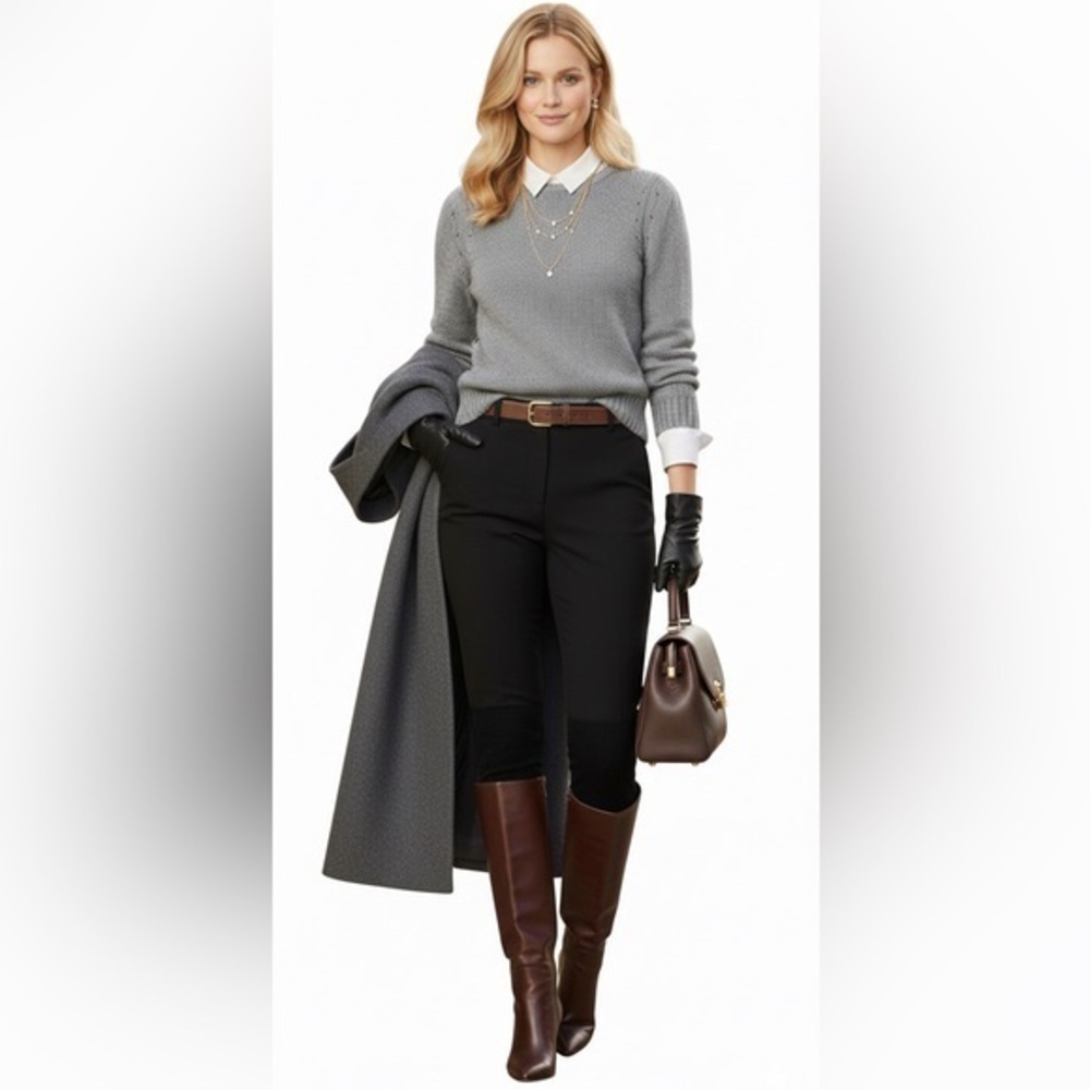 Banana Republic Metallic Finish Knit Crewneck Sweater